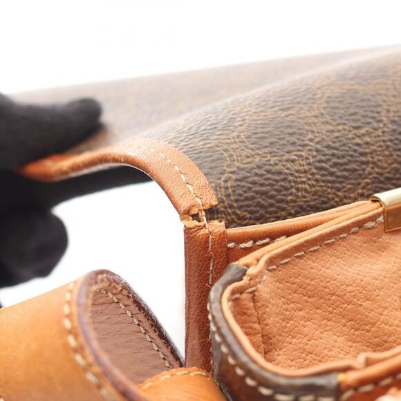 Celine Macadam PVC Coated Canvas Leather Shoulder Bag - Picture 3 of 6